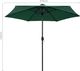 vidaXL Parasol ogrodowy z LED i aluminiowym słupkiem, 270 cm, zielony 7
