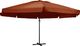 vidaXL Parasol ogrodowy na słupku aluminiowym, 600 cm, terakota 1