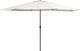 vidaXL Parasol ogrodowy na stalowym słupku, 400 cm, piaskowy biały 1
