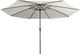 vidaXL Parasol ogrodowy na stalowym słupku, 400 cm, piaskowy biały 4
