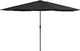 vidaXL Parasol ogrodowy na metalowym słupku, 400 cm, czarny 1