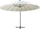 vidaXL Parasol ogrodowy, wiszący, biały, 3 m, słupek aluminiowy 2