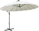 vidaXL Parasol ogrodowy, wiszący, biały, 3 m, słupek aluminiowy 3