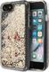 Guess Guess GUHCI8GLHREGO iPhone 7/8/SE 2020 gold/złoty hard case Liquid Glitter Hearts 1