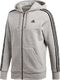 Adidas Bluza męska Essentials 3-Stripes Full-Zip Hoodie szara r. XL (CF5056) 1