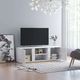 vidaXL Szafka pod TV, wysoki połysk, biała, 120x34x37cm, płyta wiórowa 3