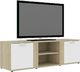 vidaXL Szafka TV, biel i dąb sonoma, 120x34x37 cm, płyta wiórowa 2