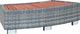 vidaXL Stopień do spa, szary, 92 x 45 x 25 cm, polirattanowy 1