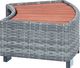 vidaXL Stopień do spa, szary, 92 x 45 x 25 cm, polirattanowy 2