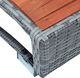 vidaXL Stopień do spa, szary, 92 x 45 x 25 cm, polirattanowy 5