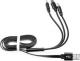 Kabel USB USB-A - USB-C + microUSB + Lightning 1 m Czarny (1573-74475_20190619105845) 2