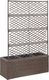 vidaXL Donica z kratką i 3 wkładami, 83x30x130 cm, polirattan, brązowa 2