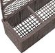 vidaXL Donica z kratką i 3 wkładami, 83x30x130 cm, polirattan, brązowa 5