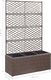 vidaXL Donica z kratką i 3 wkładami, 83x30x130 cm, polirattan, brązowa 6