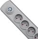 Listwa zasilająca Qoltec Swift przeciwprzepięciowa 5 gniazd 3 m szara (5901878502724) 1