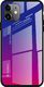 Hurtel Gradient Glass etui pokrowiec nakładka ze szkła hartowanego iPhone 11 różowo-fioletowy 1
