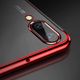 Hurtel Clear Color case żelowy pokrowiec etui z metaliczną ramką Huawei P Smart 2019 czerwony 5