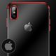 Hurtel Clear Color case żelowy pokrowiec etui z metaliczną ramką iPhone XS / iPhone X czerwony 7
