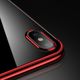 Hurtel Clear Color case żelowy pokrowiec etui z metaliczną ramką iPhone XS / iPhone X czerwony 9
