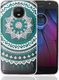 ETUI TPU EDGE HYBRID MOTO G5S CYAN MANDALA PATTERN 1