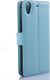 Etui portfel stand litchi HTC 650 niebieski 4