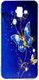 Etui Slim Art SAMSUNG J6+ J6 PLUS niebieski/ złoty motyl 1