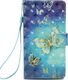 Etui portfel leather LG G7 złoty motyl 5