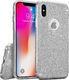 Etui Glitter IPHONE X srebrne 1