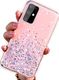 Etui SAMSUNG GALAXY S10 LITE Brokat Cekiny Glue Glitter Case różowe 1