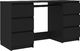 Biurko vidaXL 800811 Czarne 140 cm x 50 cm 1