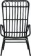 vidaXL fotel ogrodowy, polirattan, czarny (48581) 2