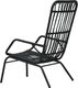 vidaXL fotel ogrodowy, polirattan, czarny (48581) 4
