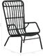 vidaXL fotel ogrodowy, polirattan, czarny (48581) 7