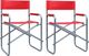 vidaXL krzesła reżyserskie, 2 sztuki, stalowe, czerwone (47919) 1