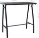 vidaXL ogrodowy stół barowy, czarny, 110x60x110 cm, szkło hartowane (48121) 5