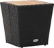 vidaXL stolik herbaciany, czarny, 41,5x41,5x43 cm, rattan PE i akacja 1