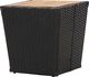 vidaXL stolik herbaciany, czarny, 41,5x41,5x43 cm, rattan PE i akacja 2