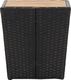 vidaXL stolik herbaciany, czarny, 41,5x41,5x43 cm, rattan PE i akacja 3