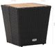 vidaXL stolik herbaciany, czarny, 41,5x41,5x43 cm, rattan PE i akacja 5