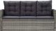 vidaXL 5 częściowy zestaw mebli ogrodowych z poduszkami, rattan PE, szary (46115) 7