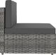 vidaXL 4 częściowy zestaw wypoczynkowy do ogrodu, rattan PE, szary (3054605) 4