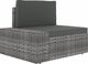 vidaXL 5 częściowy zestaw wypoczynkowy do ogrodu, rattan PE, szary (3054599) 8