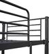 vidaXL Rama łóżka piętrowego z biurkiem, czarna, metalowa, 90 x 200 cm 1