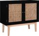 vidaXL Komoda, czarna, 88,5 x 40 x 80 cm, MDF 1