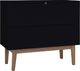 vidaXL Komoda, czarna, 88,5 x 40 x 80 cm, MDF 3