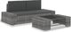 vidaXL 3 częściowy zestaw wypoczynkowy do ogrodu, rattan PE, szary (49527) 1