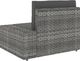vidaXL sofa modułowa 2-osobowa, rattan PE, szara (49525) 6