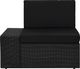 vidaXL 3 częściowy zestaw wypoczynkowy do ogrodu, rattan PE, czarny (49507) 8