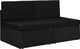 vidaXL sofa modułowa 2-osobowa, rattan PE, czarna (49503) 1