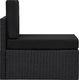 vidaXL 2 częściowy zestaw wypoczynkowy do ogrodu, rattan PE, czarny (49502) 5